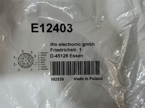 NEW ARRIVAL: IFM E12403 Connecting Cable Now In Stock