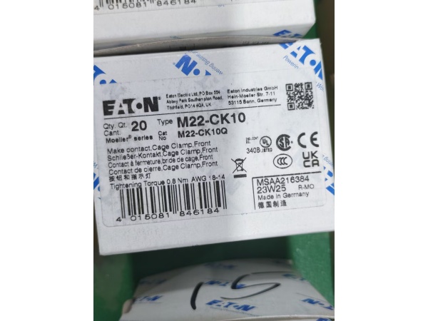​ NEW ARRIVAL:  EATON M22-CK10 Contact Block Now In Stock