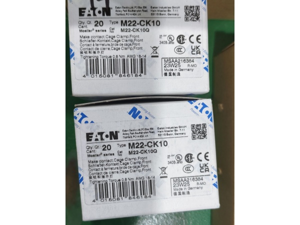  NEW ARRIVAL:  EATON M22-CK10 Contact Block Now In Stock