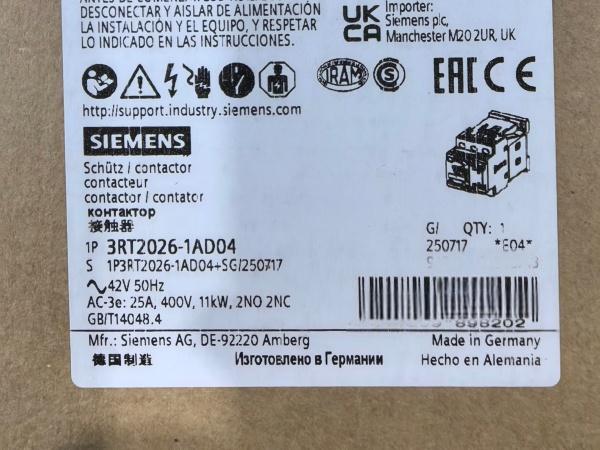 NEW ARRIVAL: Siemens SIRIUS 3RT2026-1AD04 Power Contactor Now in Stock
