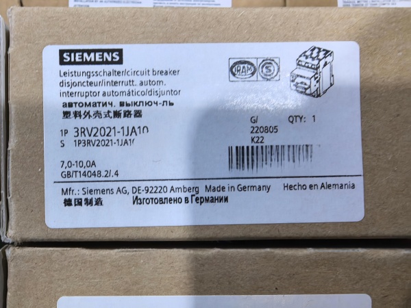 NEW ARRIVAL: Siemens SIRIUS 3RV2021-1JA10 Motor Starter Protector Now Available