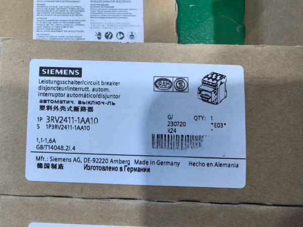 NEW ARRIVAL: Siemens SIRIUS 3RV2411-1AA10 Motor Protection Circuit Breaker Now Available