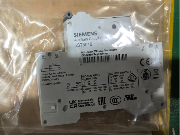 NEW ARRIVAL: Siemens 5ST3010 Fuse Switch Disconnector Now Available